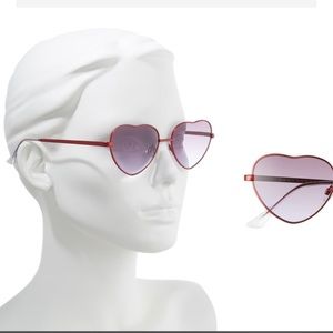 Heart sunglasses by Quay Australia x Elle Ferguson